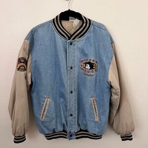 Vintage Authentic Original Mickey Mouse 1928 Denim Varsity Jacket